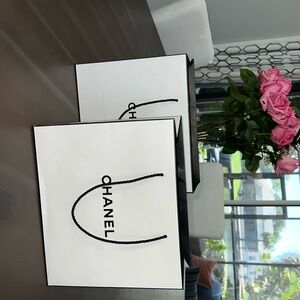 Chanel shopping bags 11.5”w x 9.87”h x5”d